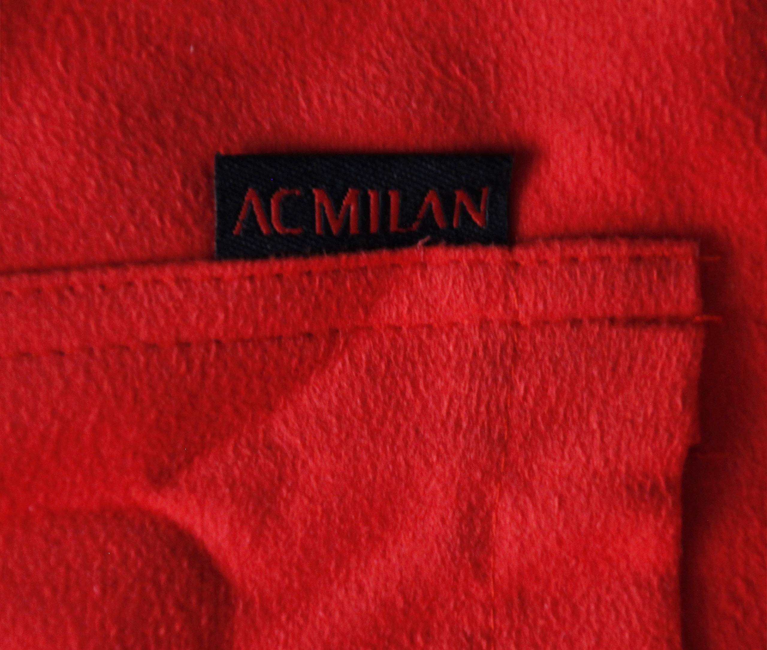 Accappatoio con Cappuccio in microfibra UFFICIALE MILAN A C TG S M L XL XXL ROSSO NERO Con Sacca UOMO Ragazzo (M - 46/48)