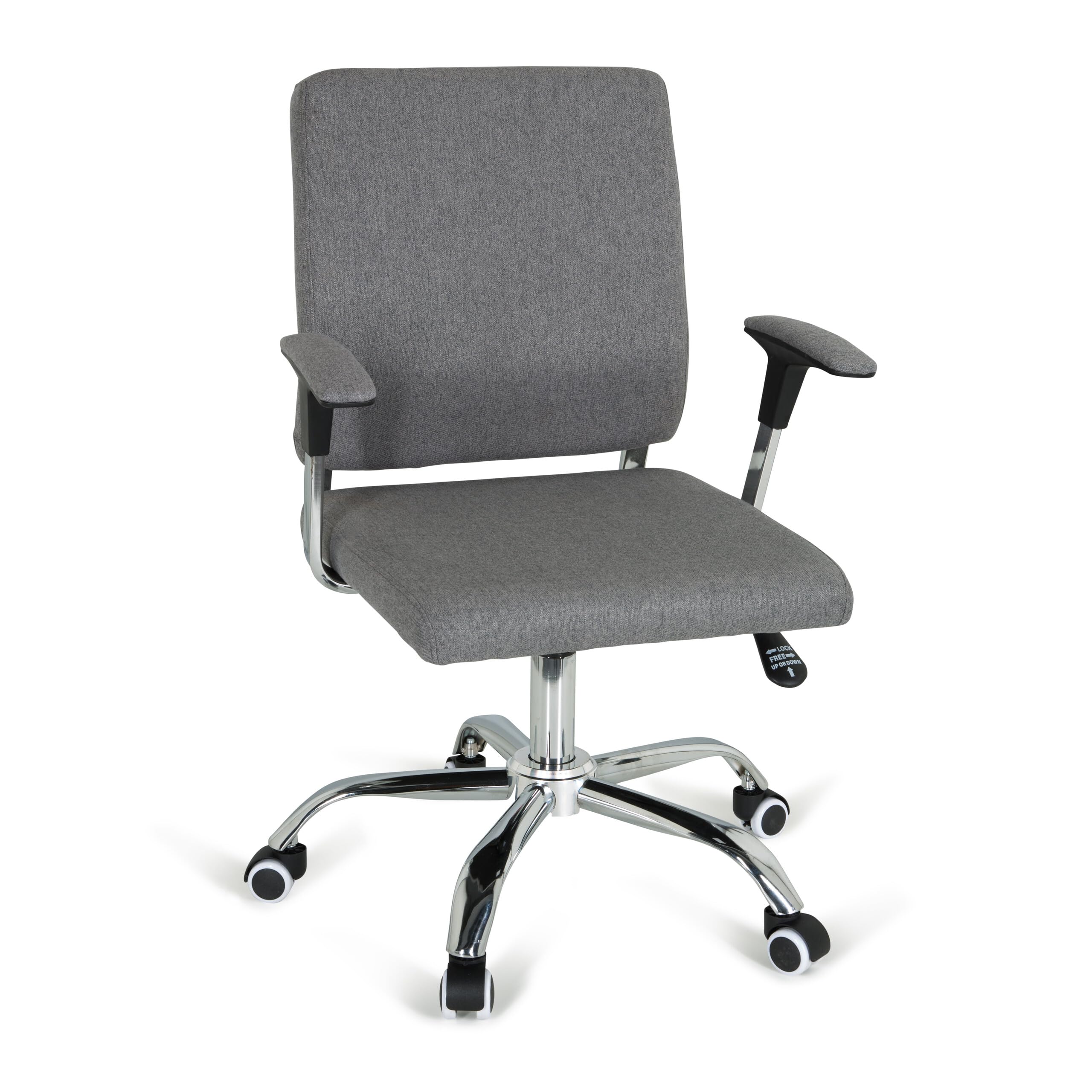 Fauteuil de bureau pivotant gris foncé Charles I l'élégance du design épuré