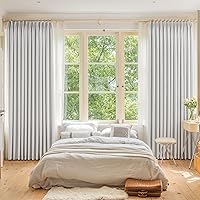 Vista 2 de Cortina plisada de 96 pulgadas de largo, con aislamiento térmico para oscurecer la habitación, cortina plisada con ganchos y alzapaños para sala