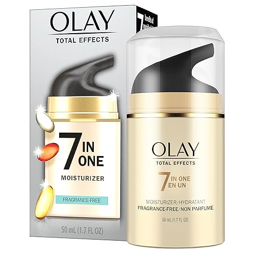 Olay Total Effects Crema AntiEdad Hidratante, de uso diario, sin fragancia, 7 en 1, 1.7 onzas, libre de fragancia