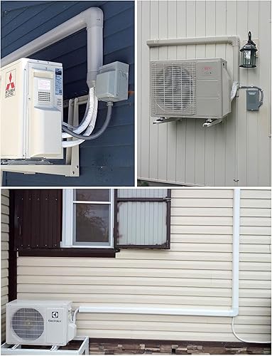 Miniatura 7 de mensaosao Codo plano de 90 de ancho de 3 pulgadas, cubierta de curva de nivel, juego de cubierta decorativa de PVC, accesorios para acondicionadores