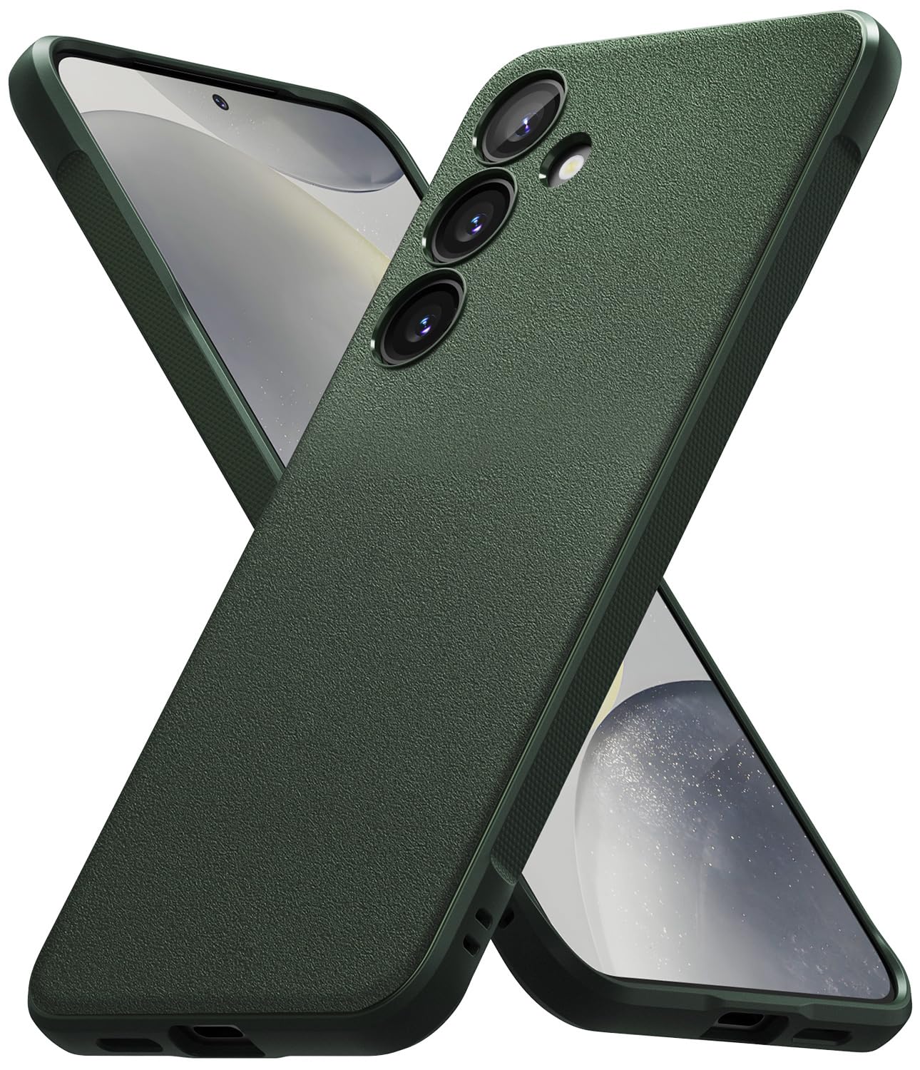 Ringke Onyx Compatible with Samsung Galaxy S24 Plus Case Cover Rugged Flexible Durable Anti-Slip TPU Protection Shockproof Samsung S24 Plus Back Cover - Dark Green