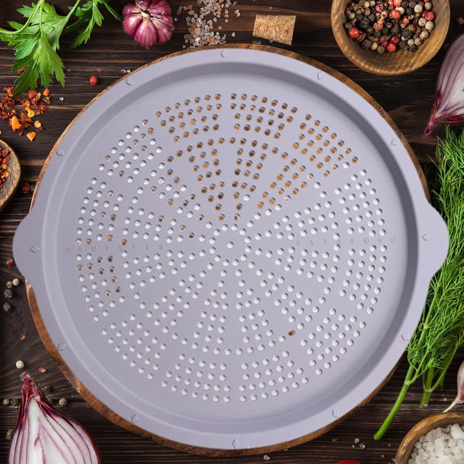 ピザプレート - シリコンピザサービングトレイ | 高温耐性サービングプレート ベーキング用品 キッチン レストラン アウトドア バ