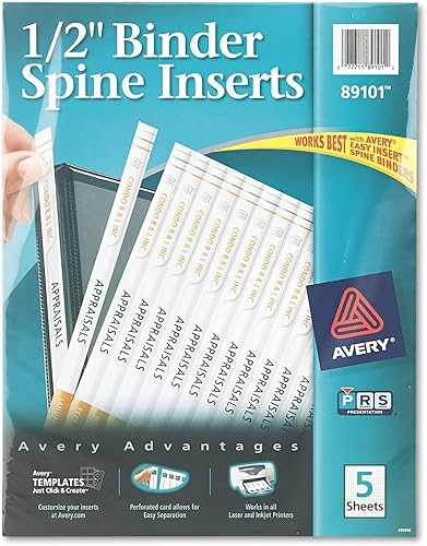 ave89101 Archivador de Custom Spine Insertos