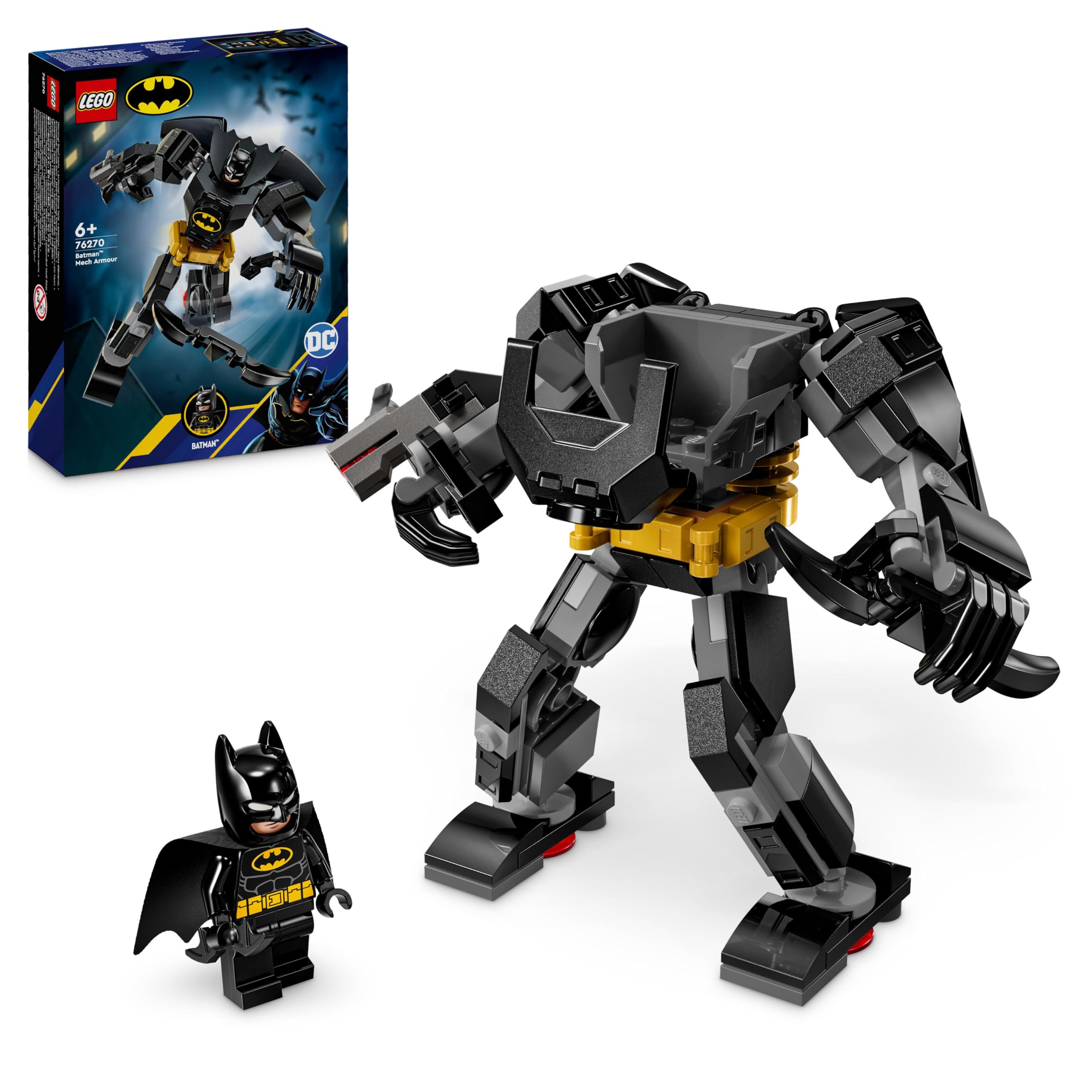 LEGO DC Batman: Batman Robot Zırhı 76270 – 6 Yaş ve Üzeri Süper Kahraman Sevenler İçin Batman Minifigürü İçeren Aksiyon Figürü Yapım Seti (140 Parça)