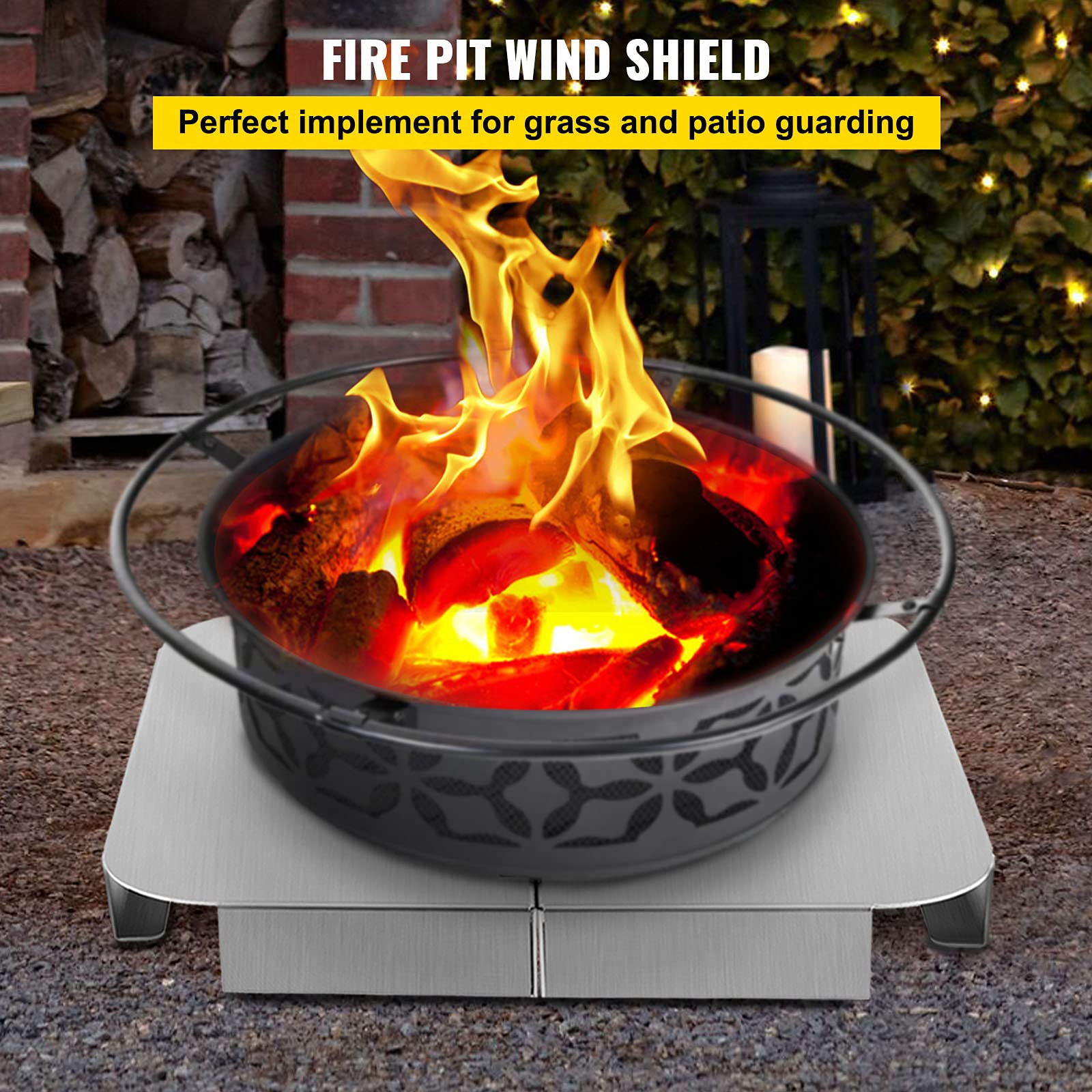 Buy VEVOR Fire Pit Heat Shield, 26 x 26 inch Deck Defender & Grass