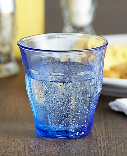 Miniatura 7 de Duralex Juego de 6 vasos de vidrio Picardie Made in France, 12-1/8 onzas, azul marino