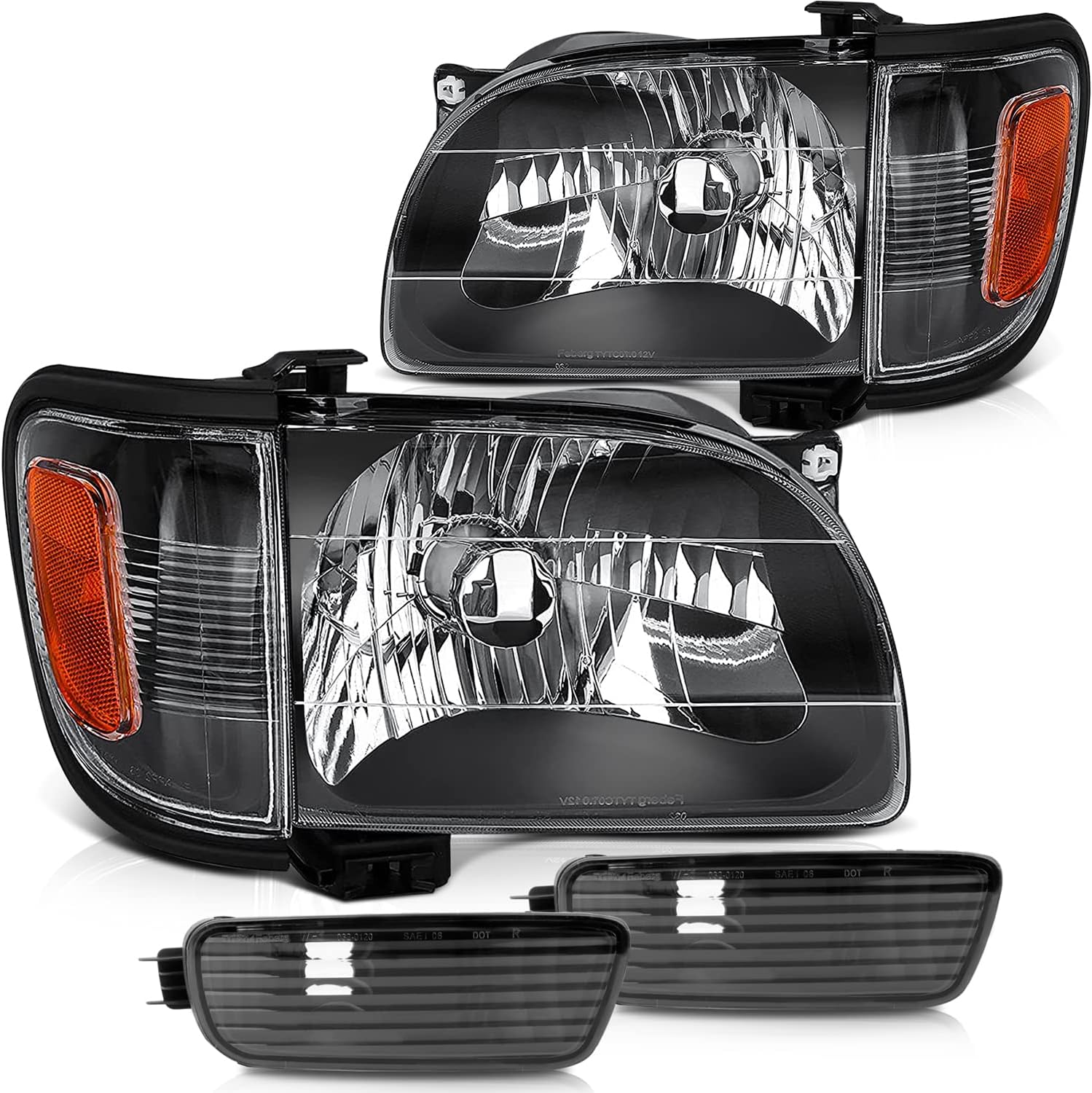 ECCPP Headlight Assembly For Toyota For Tacoma 2001-2004 Driver and Passenger Side Headlamps