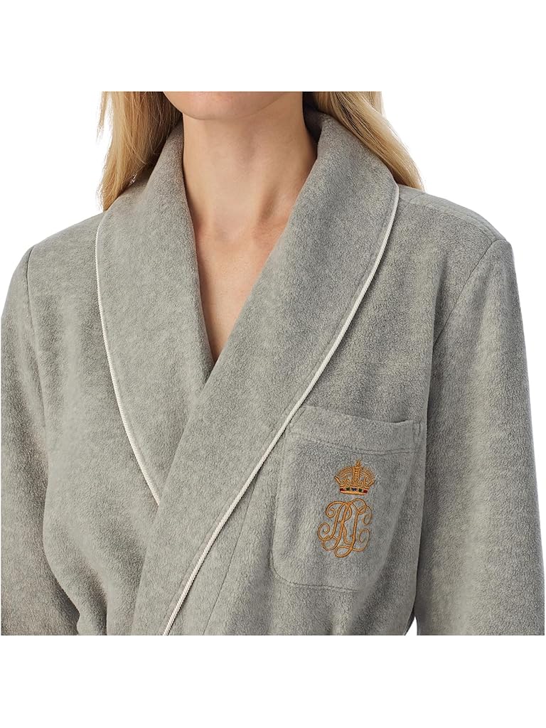 Gray Lauren Ralph Lauren Recycled Polyester Dalton Fleece Robe