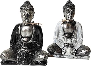 Medium Buddha | Resin Buddha | Brass Buddha | Buddha | Home decor | gift (White)