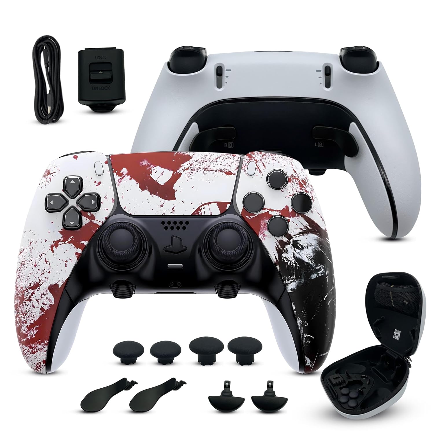 Silent Modz Edge Custom Controllers Compatible with PS5 PC Mobile Gaming - Unique Design Wireless Gaming Controller with