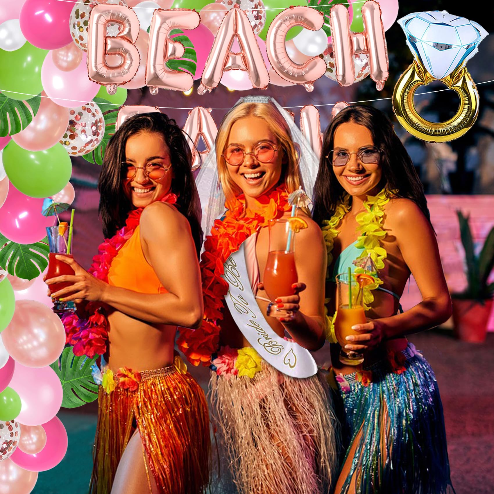 Amazon.com: Beach Bachelorette Party Decorations, Hawaii  display picture 2