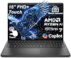 Dell Laptop 16" con Pantalla Táctil 2026, AMD Ryzen 7 170, 32GB DDR5, 1TB SSD | Pantalla FHD+, Portátil para Profesionales de Oficina, Carga Rápida, Teclado Retroiluminado, Windows 11 Home para Negocios, Negro 1