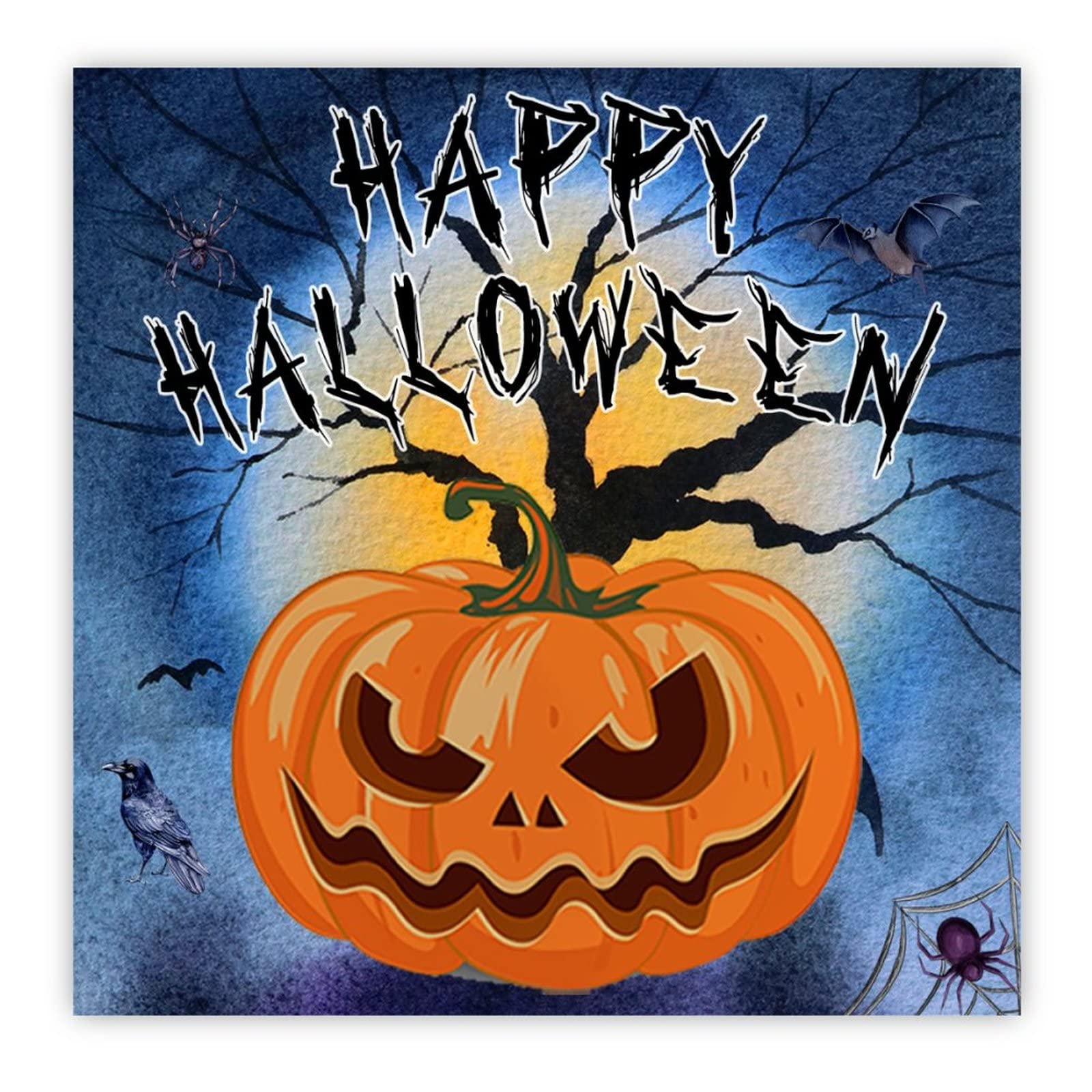 Panneau en bois Happy Halloween panneau à suspendre décoration murale