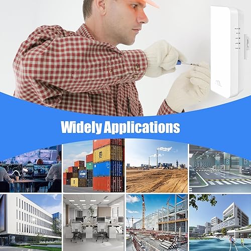 Miniatura 6 de Puente inalámbrico, 2.4 GHz, 300 Mbps, 2 x 14dBi de alta velocidad, distancia de trabajo de largo alcance de 0.6 mi, puentes WiFi punto a punto Ptmp