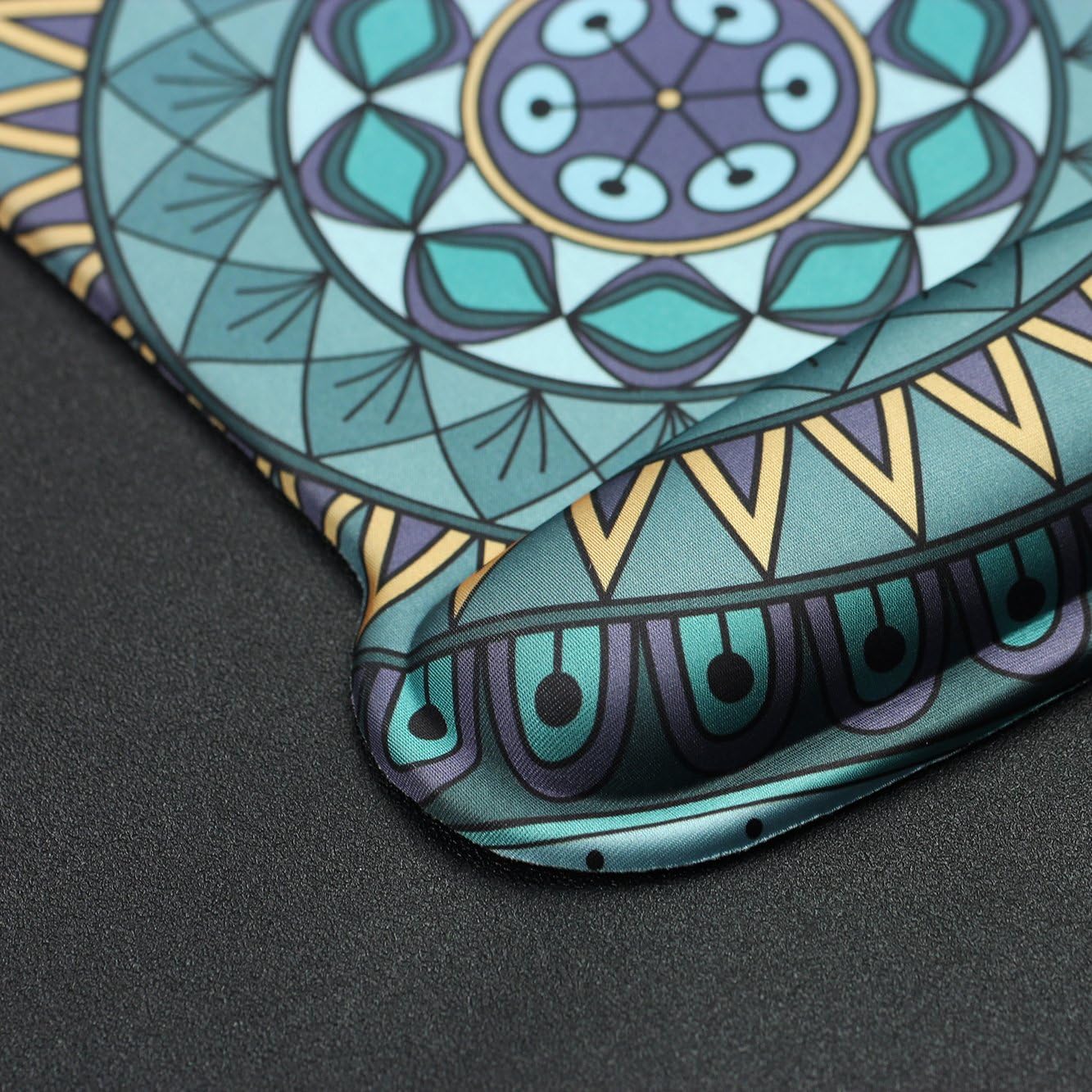 Cheliz Memory Foam Mouse Pad Mat with Wrist Rest(Dark Green)