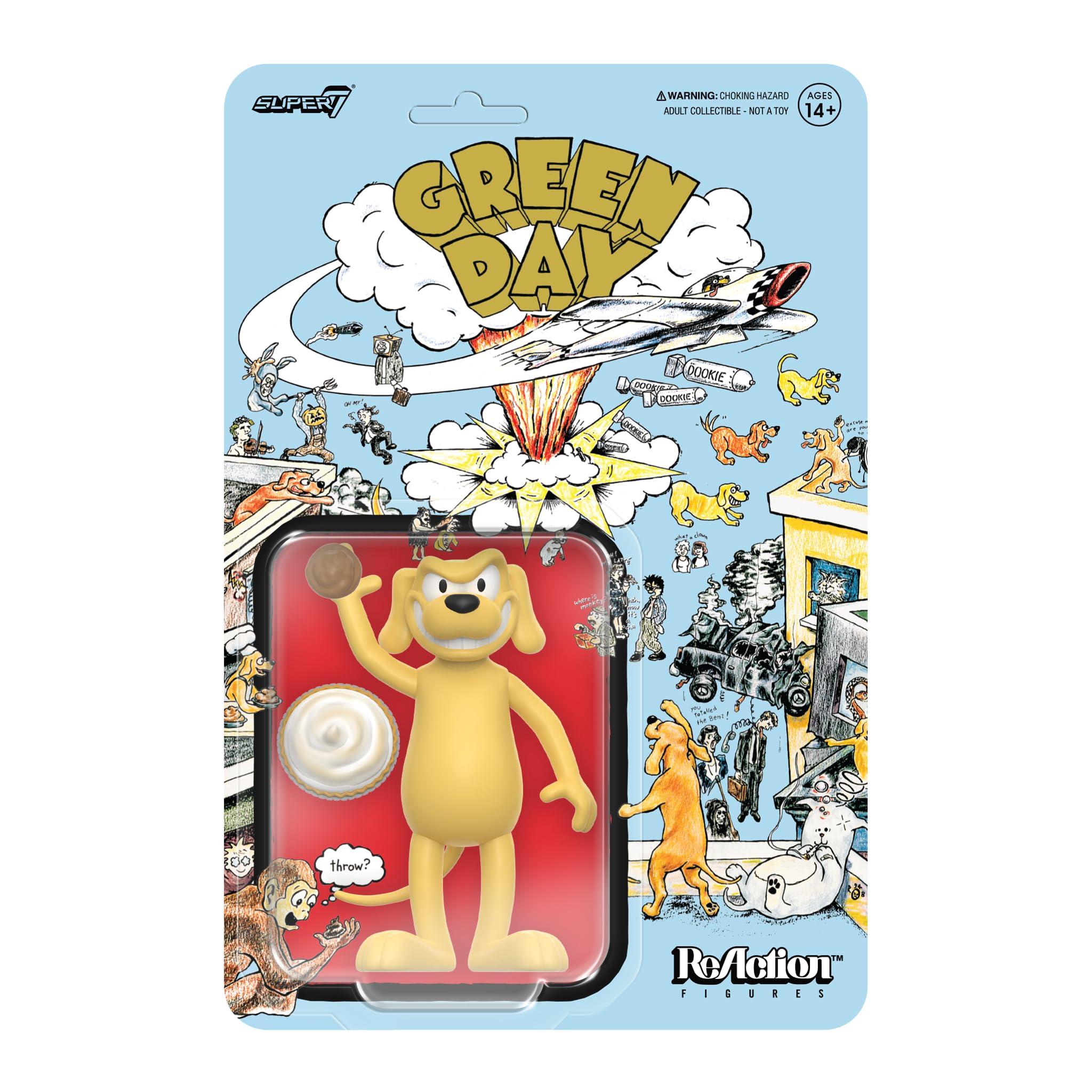 Amazon.com: Super7 Green Day Reaction Figures - Dookie Dog Action