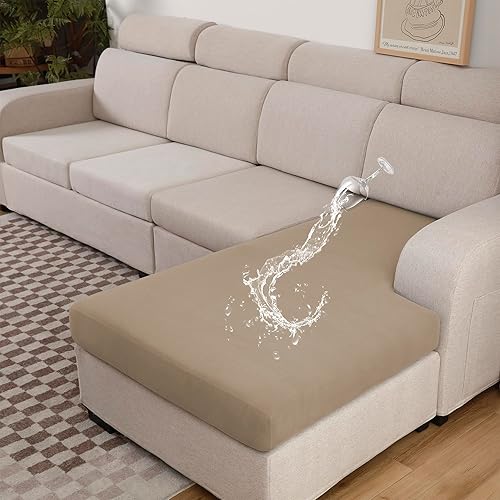 Fundas de cojín 100% impermeables en forma de L, fundas de asiento elásticas para sofá seccional, fundas protectoras reversibles para niños y