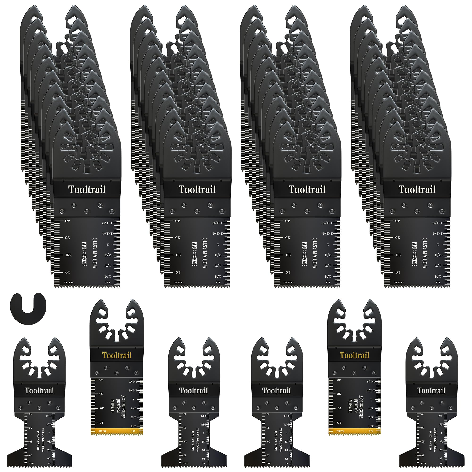 Tooltrail 56PCS Oscillating Tool Blades,Universal Multi Tool Blades for Wood,Plastic and…