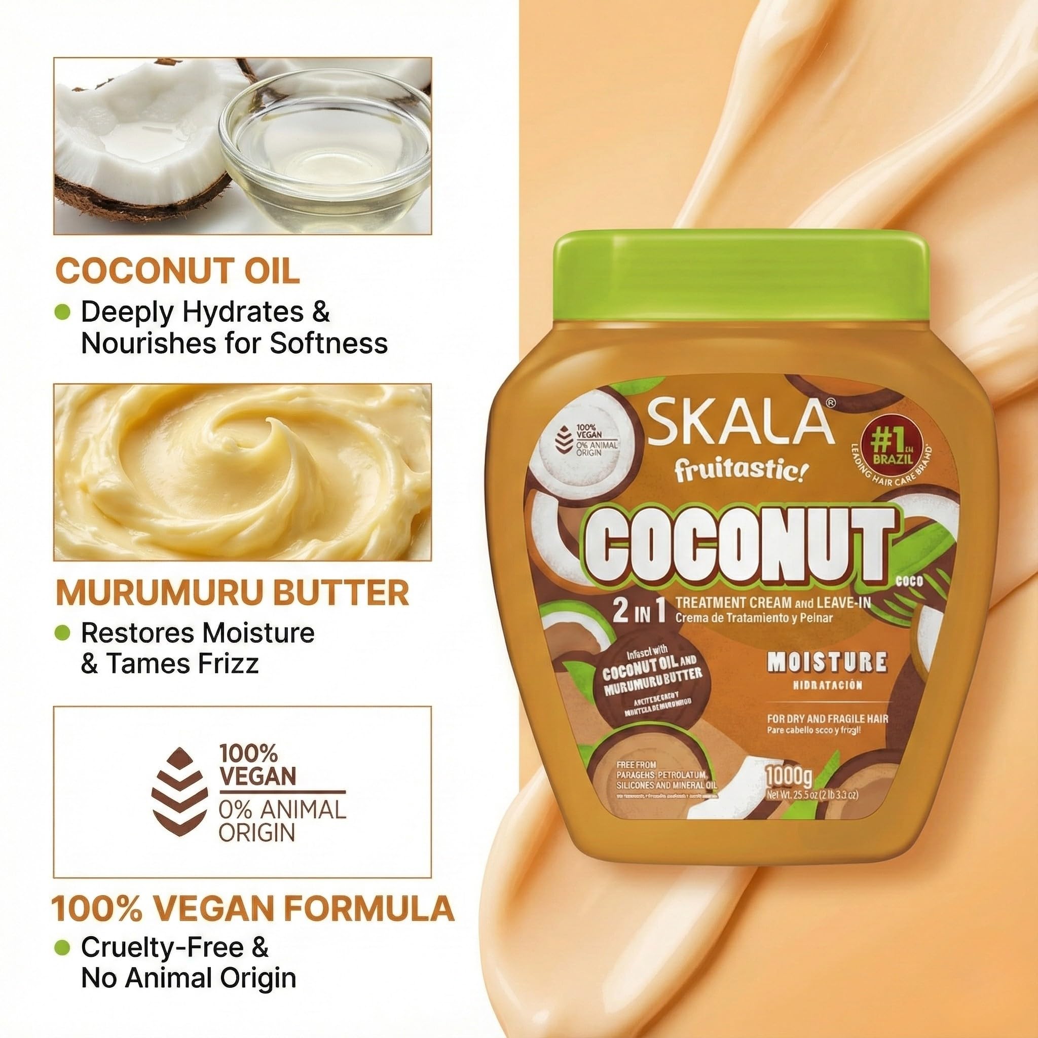 Amazon.com: Skala - Linha Frutastica - Creme de Tratamento Coco