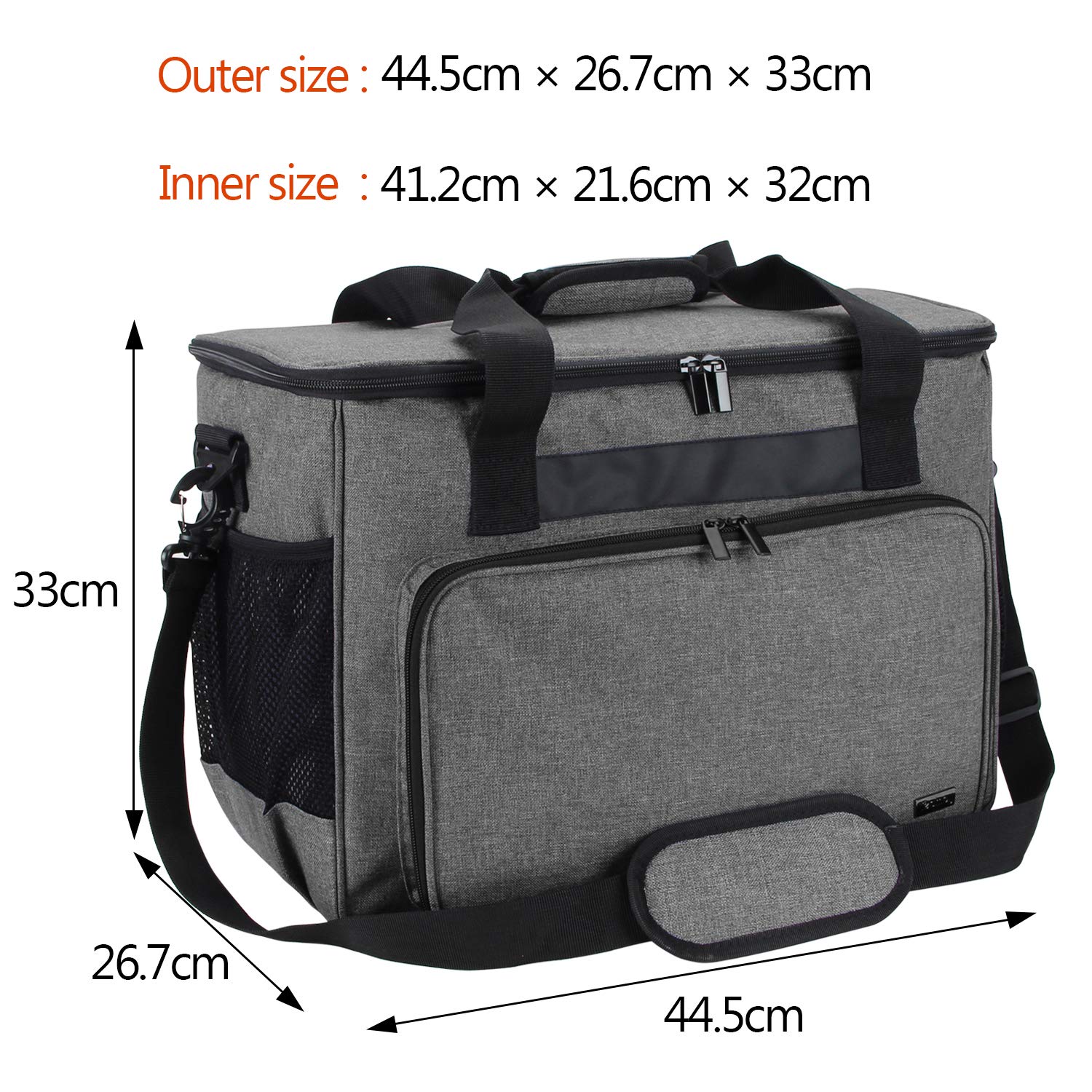 Teamoy Borsa per macchina da cucire, Borse da trasporto macchine da cucire per la maggior parte delle macchine da cucire standard e accessori per cucire