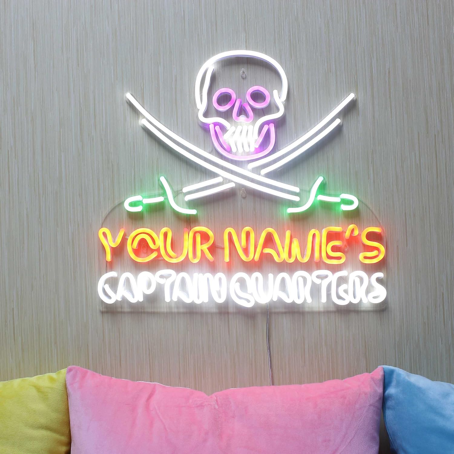 ADVPRO Private Quarters Man Cave Personalized Ultra-Bright LED Neon Sign - Multi-Color 4 - st16s54-fn-p0035-tm-m4
