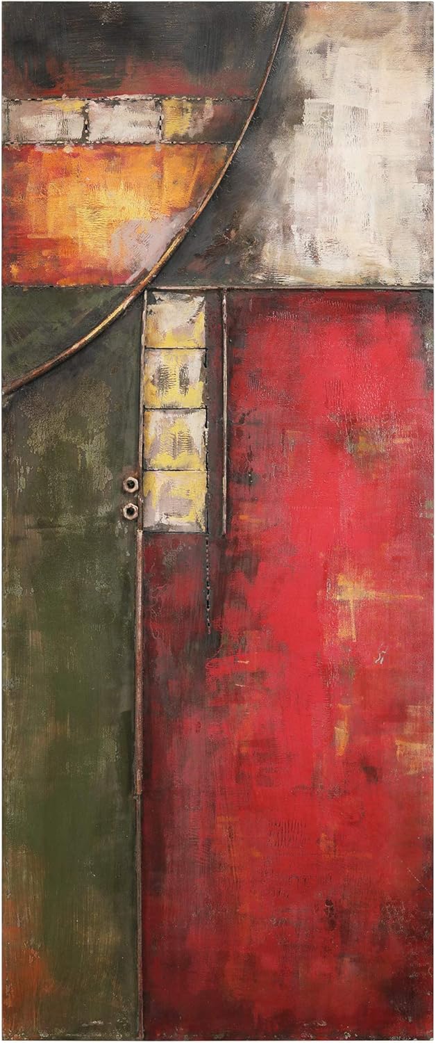 Empire Art Direct Empire Art"Dog On Skateboard"Primo Mixed Media Hand Painted Iron Wall Sculpture 3d Metal Wall Art