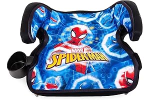 KidsEmbrace Marvel Spider-Man Blue Web Backless Booster Car Seat