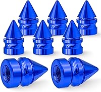 Vista 38 de 4 piezas de tapas de válvula de rueda con estilo de pico coloridas, válvula de rueda de aleación de aluminio, cubiertas universales de válvula