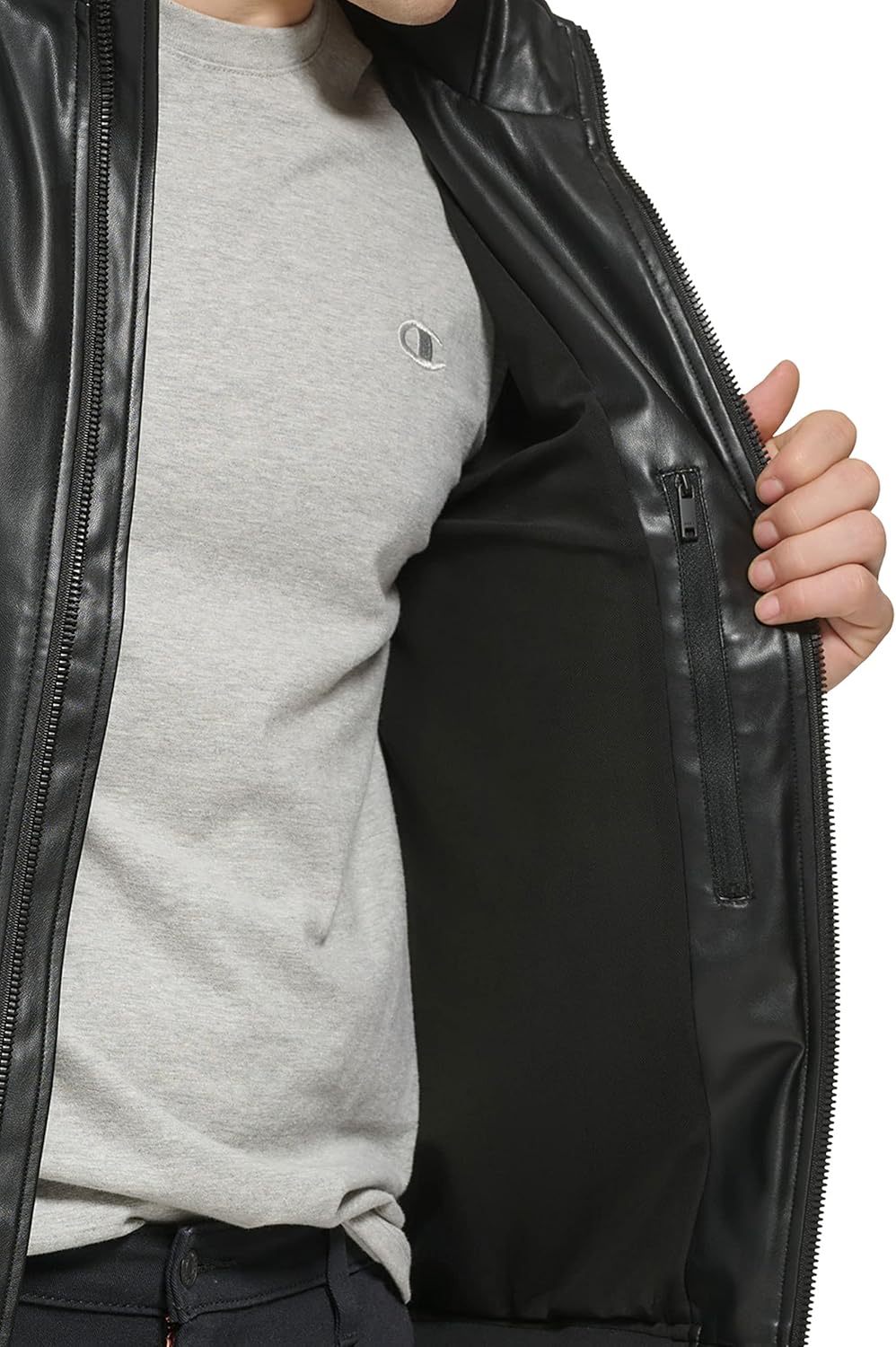 DKNY Men's Modern Knit Collar Bomber Jacket