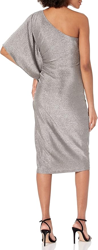 Trina Turk Women's One Shoulder Jersey Dress, Mercury, Extra