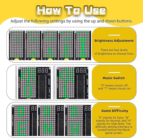 Miniatura 5 de PEMENOL Kit de proyecto de soldadura DIY, kit de juego electrónico multifunción 7 en 1 con niveles de dificultad ajustables y función de pausa,