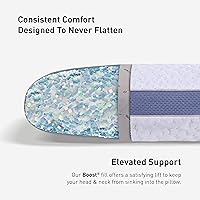 Vista 5 de Bedgear Almohada Balance Performance – 2.0 – Almohada de cama que absorbe la humedad para todas las posiciones de sueño – Almohada de cama