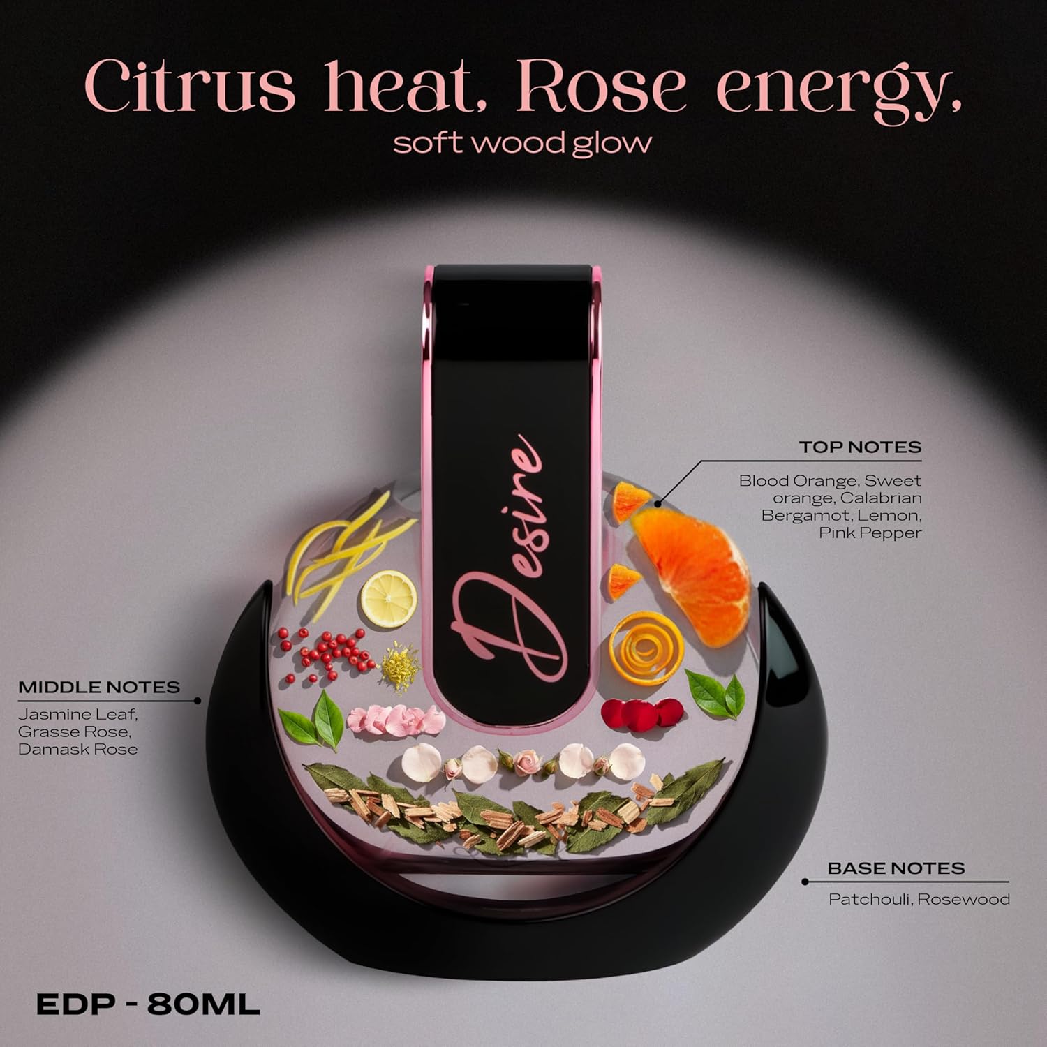 Sapil Desire Eau de Parfum for Women – Long Lasting Chypre Floral Perfume | Blood Orange, Bergamot, Jasmine & Rose Notes | Elegant Sweet Feminine Fragrance | 2.7 oz / 80ml - Image 2