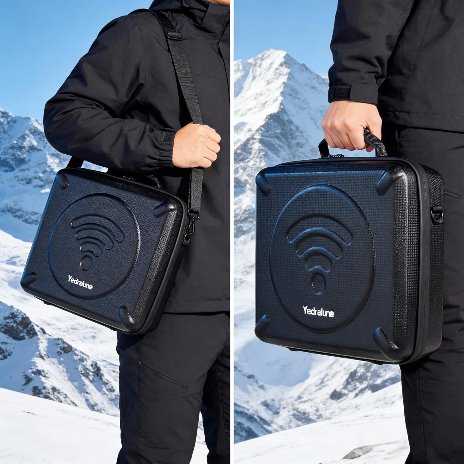 Starlink Mini Case with Silicone Cover & Reflective Stickers - EVA Hard Case for Starlink Mini Dish, Battery, Mount & Cables - Portable Waterproof Travel Bag for Outdoor, RV, Camping - Image 7