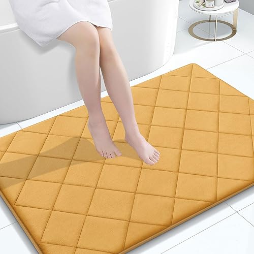 Miniatura 165 de OLANLY Tapete de baño de espuma viscoelástica de 24 x 16 pulgadas, ultra suave y absorbente, lavable a máquina, cómodo tapete de baño para suelo de