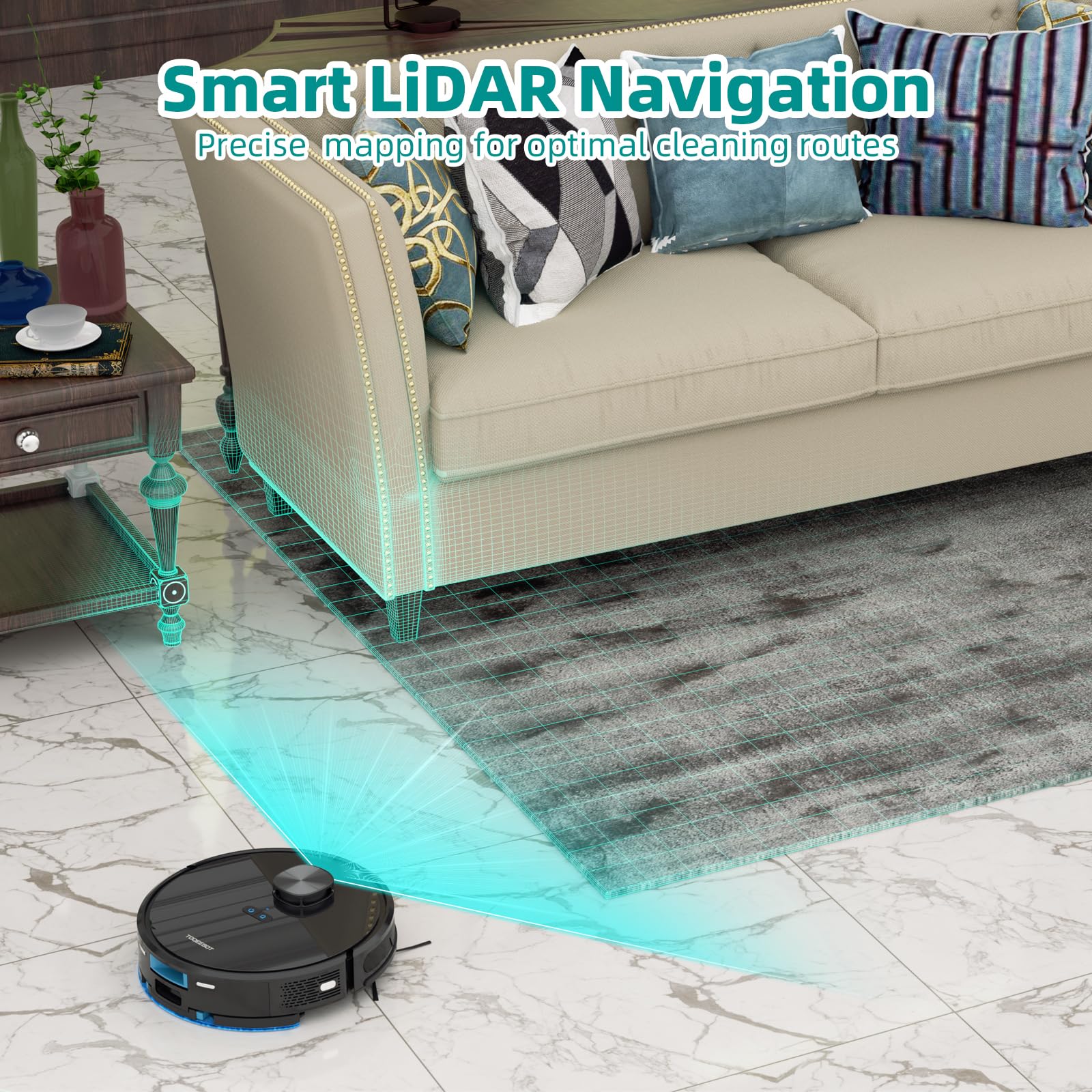 Robot aspirador con fregona auto vaciado 6