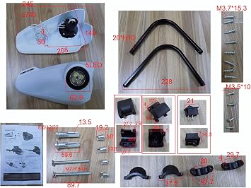Sunpower Motorcycle Hand Guards Aluminum 7/8 22mm Motorcycle Handguards Universal Accessory for Off-Road Motorcycle Motocross Pit Dirt Bike ATV