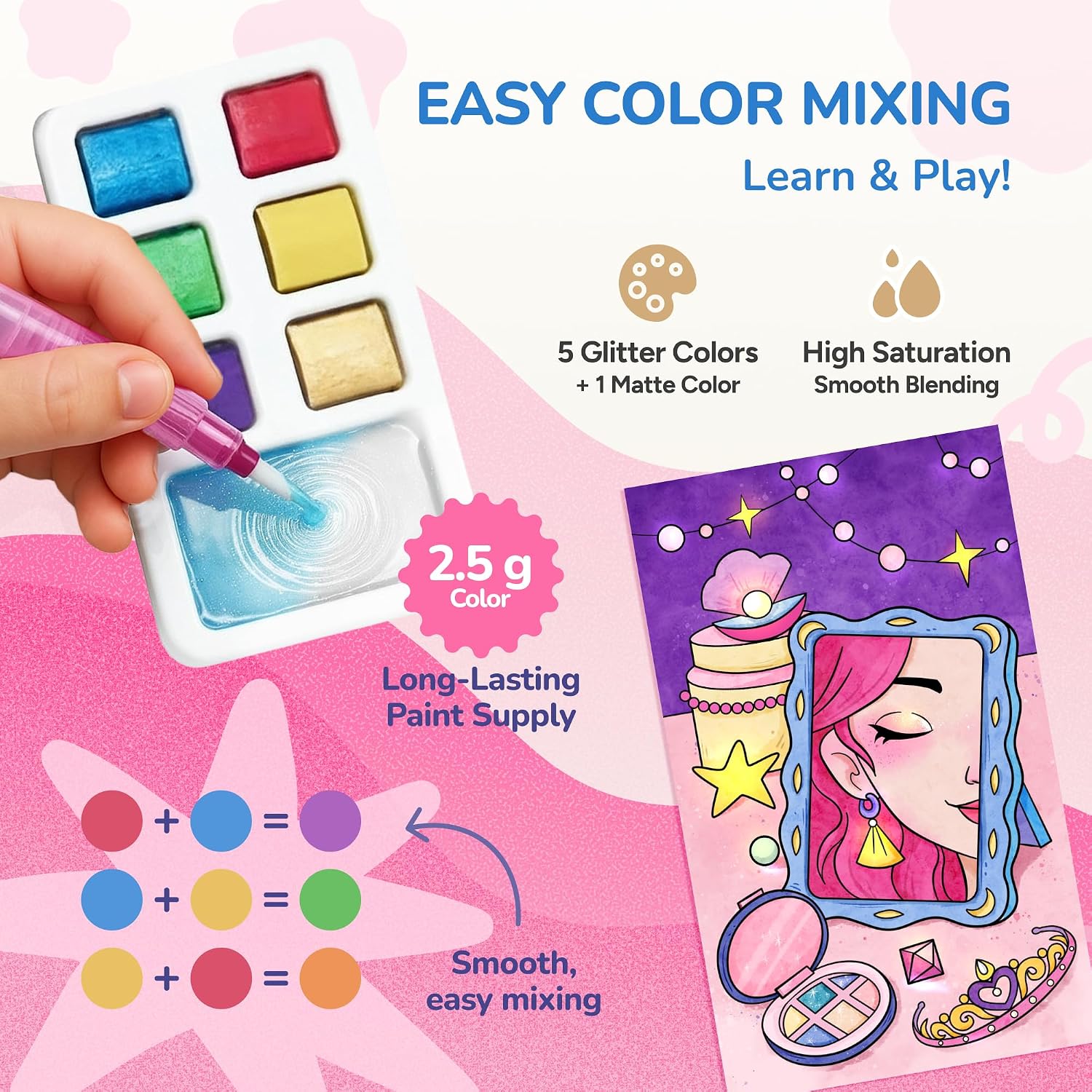 JoyCat 2 Pack Pocket Paint with Water Coloring Books for Kids image 5