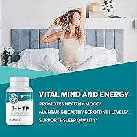 Vista 2 de Vimergy Cápsulas 5-HTP Fórmula limpia que apoya un estado de ánimo saludable, un mejor sueño y puede mejorar los niveles de serotonina.* Kosher