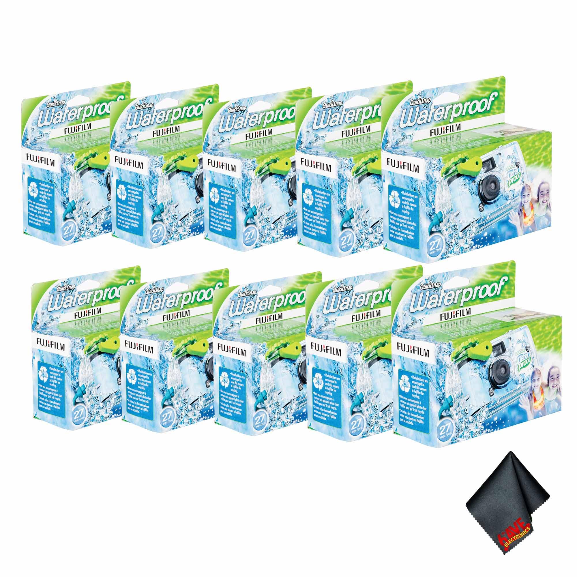 FUJIFILM QuickSnap 400 Disposable Camera 10-Pack 27-Exposure Bundle