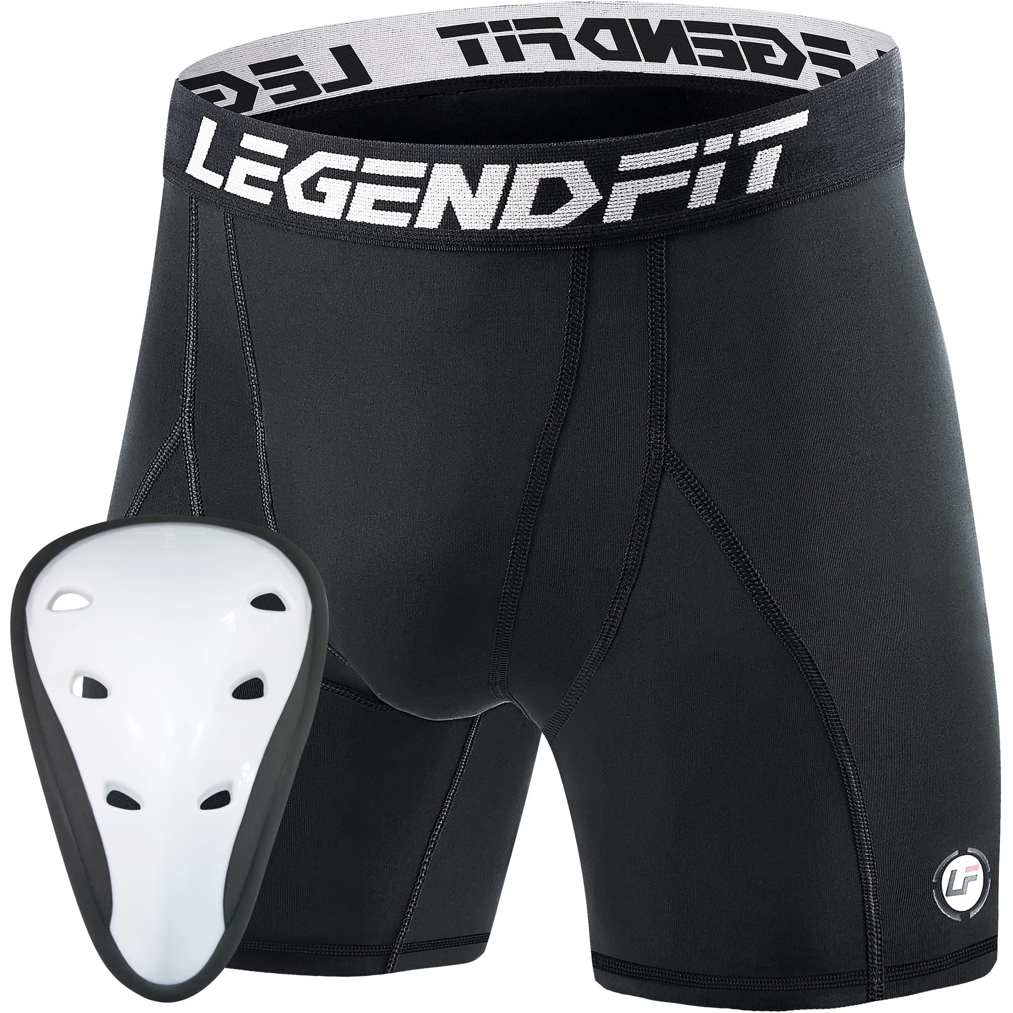 Legendfit Youth Boys Football Baseball Compression Shorts w/Cup Protector Athletic Sliding Underwear Lacrosse Cricket