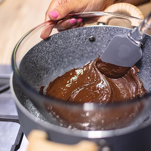 Miniatura 8 de HUDSON - Olla gris para cocina, ollas y sartenes, apta para lavavajillas, granito