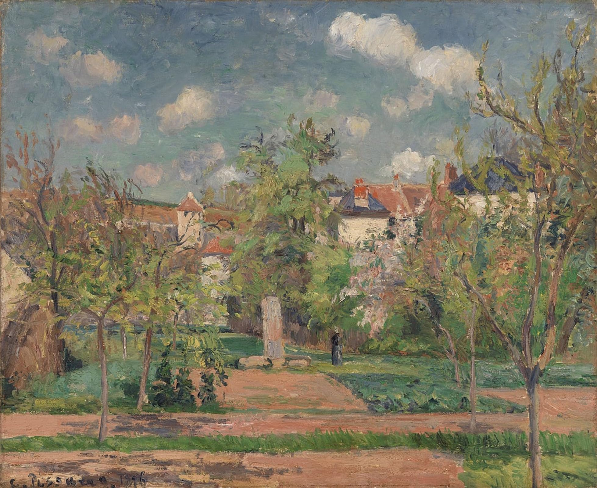 POSTERIIk Vintage Print Pop Art Landscape Artwork Garden in Full Sunlight by Camille Jacob Pissarro Art Prints for Office Home Decor 60x90cm
