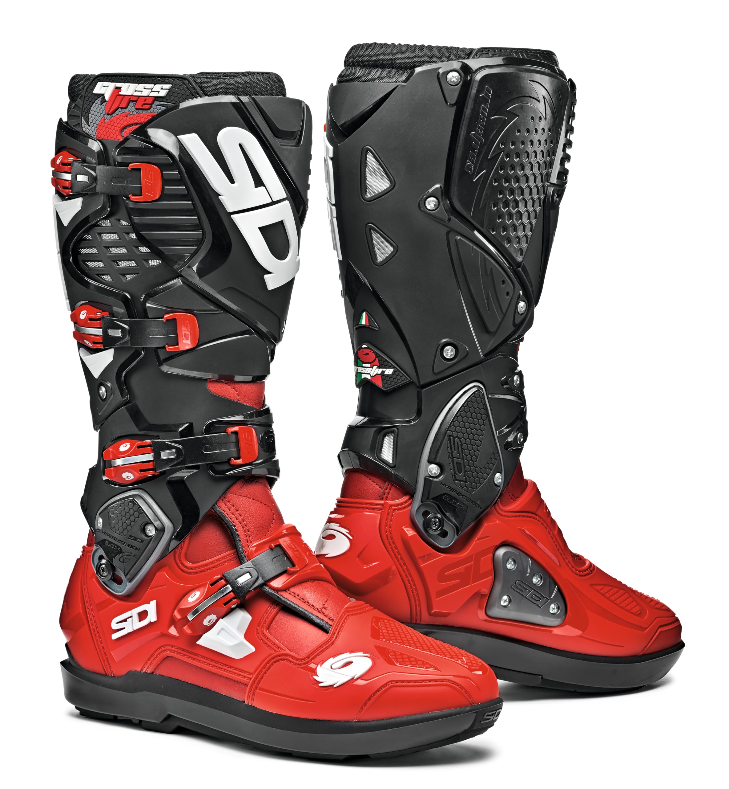 Sidi Crossfire 3 SRS Botas de Motocross (Red/Black,43)