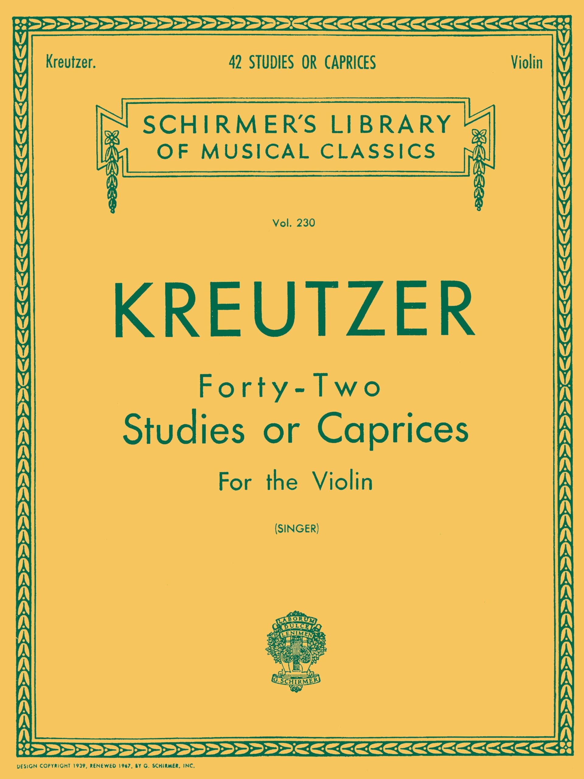42 Studies or Caprices (Schirmer's Library of Musical Classics) Paperback – April 1, 1987