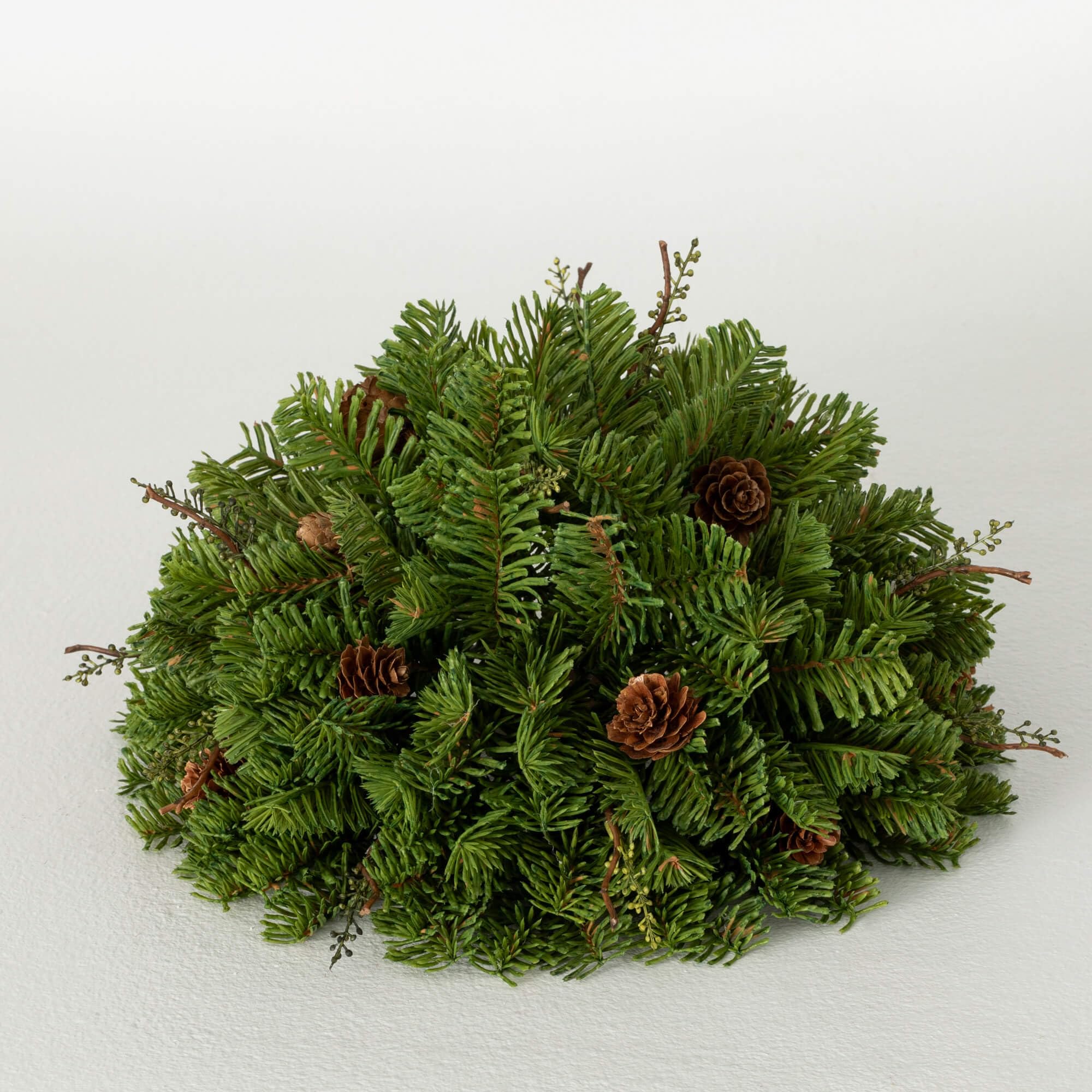 Sullivans Soft Touch Pine and Pinecone Orb, Artificial Fake Flower, Lifelike Bouquet Centerpiece for Home, Office, Weddings and Gifts Decor
