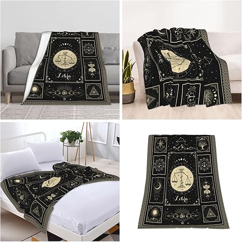 Miniatura 6 de Libra Gifts - Manta de regalo del zodiaco Libra de 50 x 60 pulgadas, regalos de Libra para hombresmujeres, regalos de cumpleaños Libra, regalos para