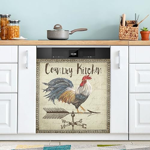 Miniatura 5 de Calcomanías magnéticas para lavavajillas con diseño de gallo de granja, animales de granja, pollo, cocina, nevera, decoración del hogar, calcomanías