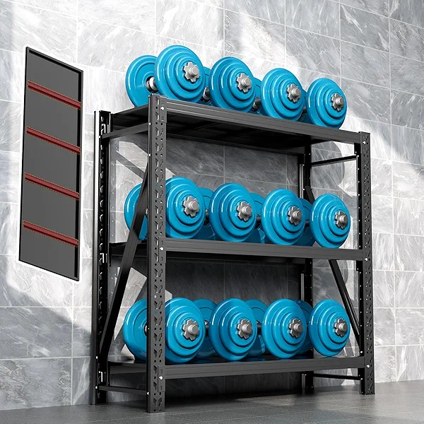 Hzdbhd Garage Shelving Unit Rustproof 50“W Heavy Duty Storage Shelves Easy Assembly 3 Tier Adjustable Metal Steel Utility Shelf Rack Garage Storage Organize for Tools Basement,Warehouse